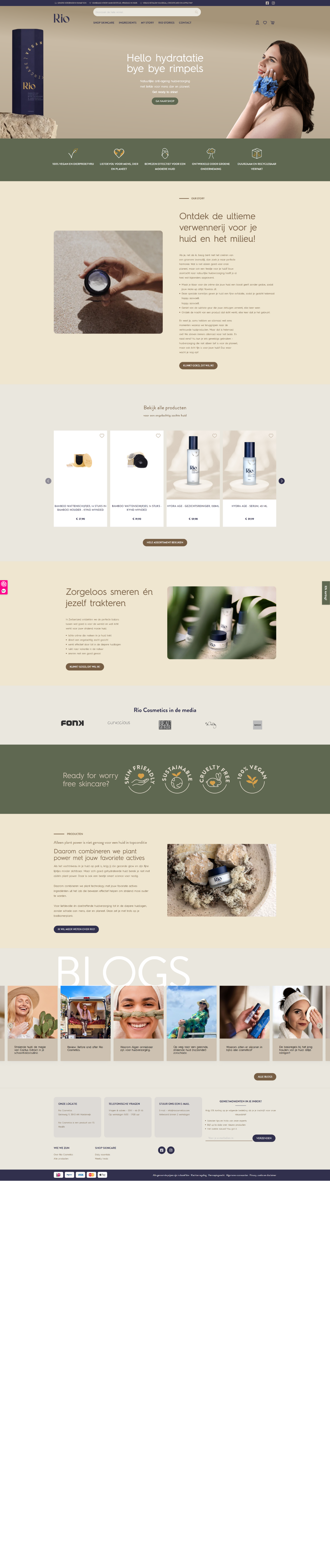 Rio Cosmetics website