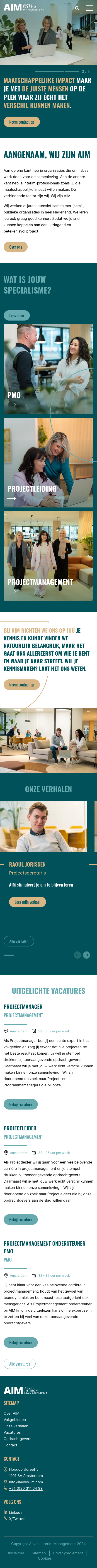 Aeves Interim Management Homepagina