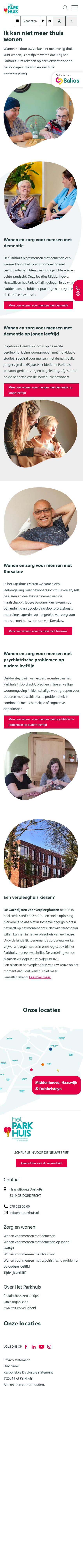 Het parkhuis Website