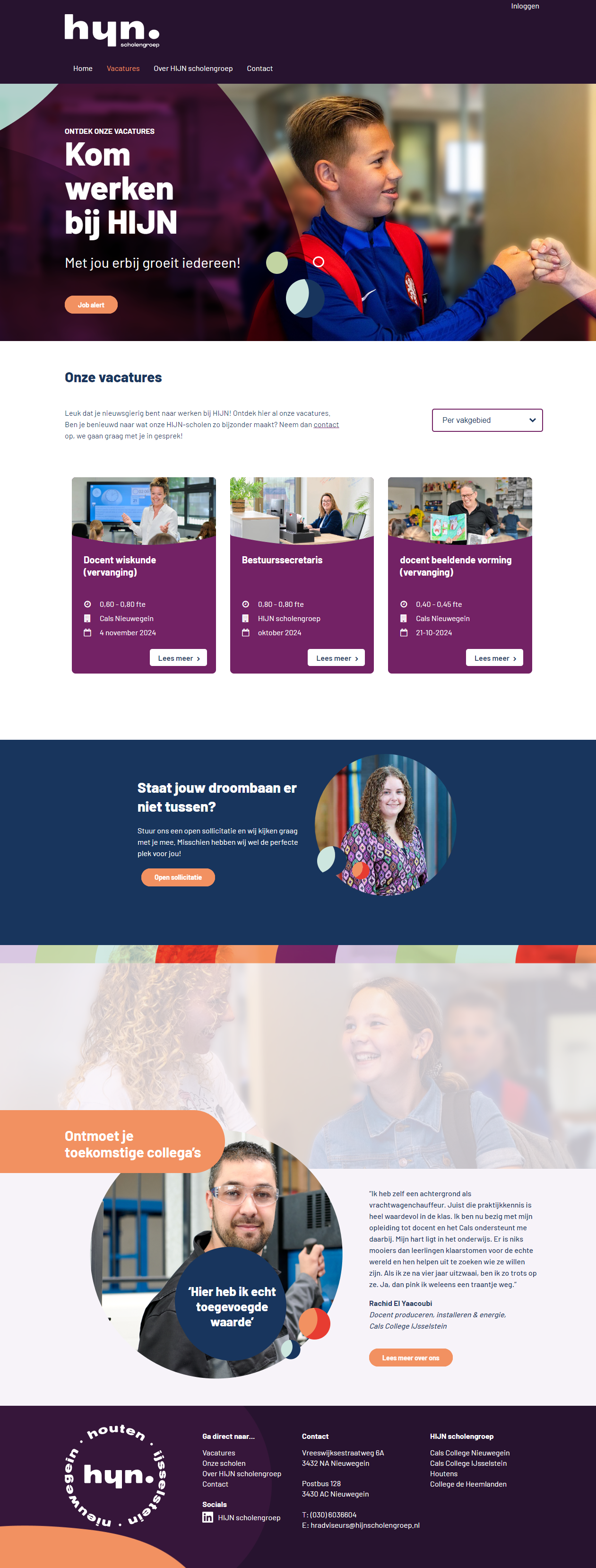 Vacature overzicht - Desktop