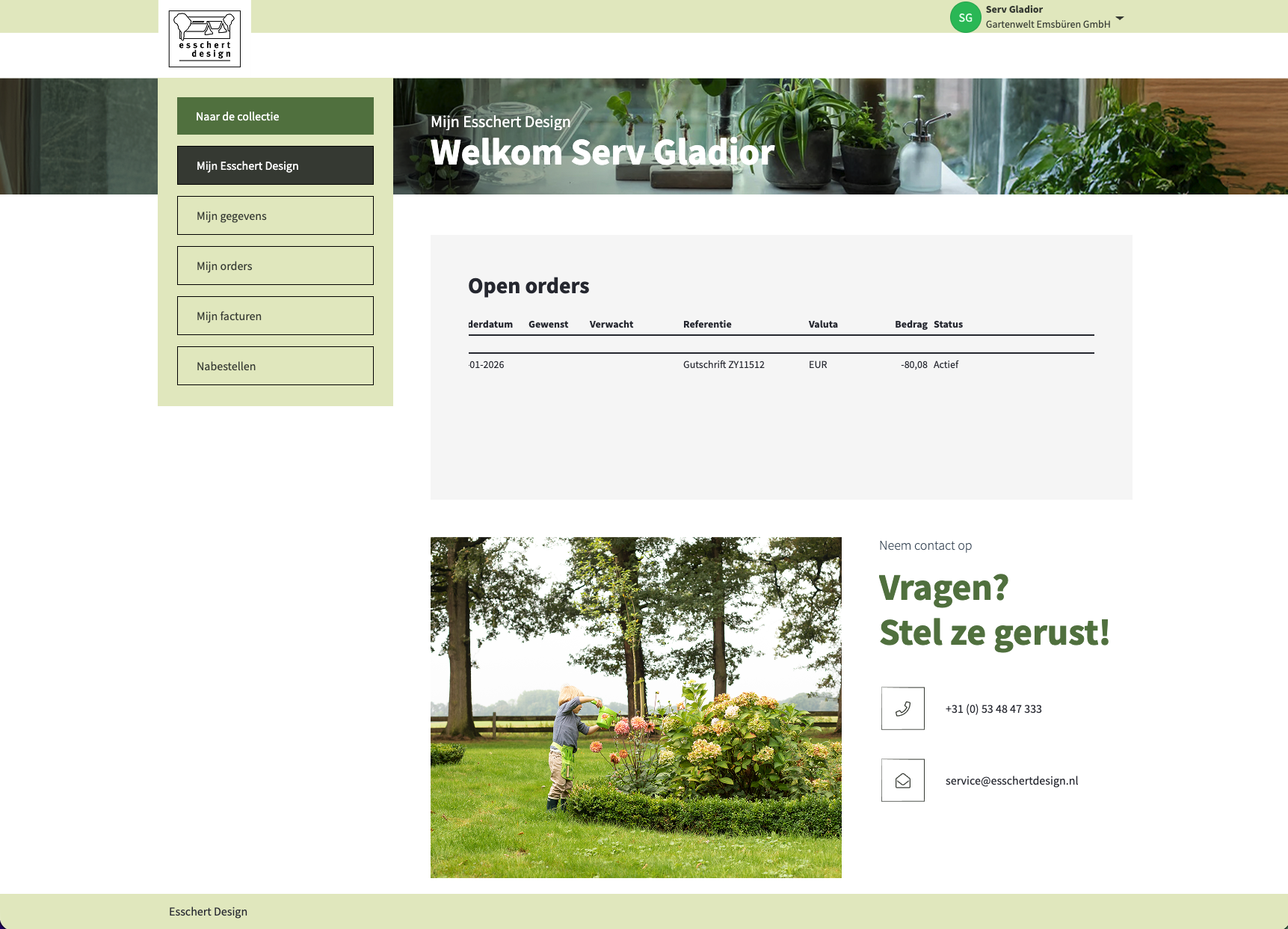 Esschert - Klantportaal